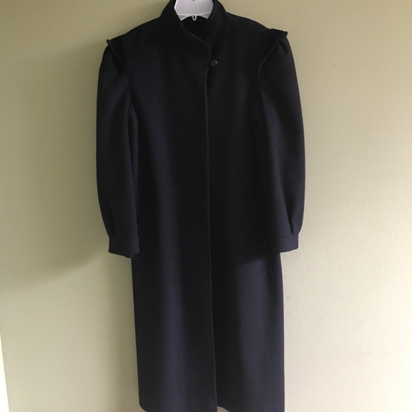 Jill Jr Vintage Wool Women’s Black Long Coat - Picture 1 of 15